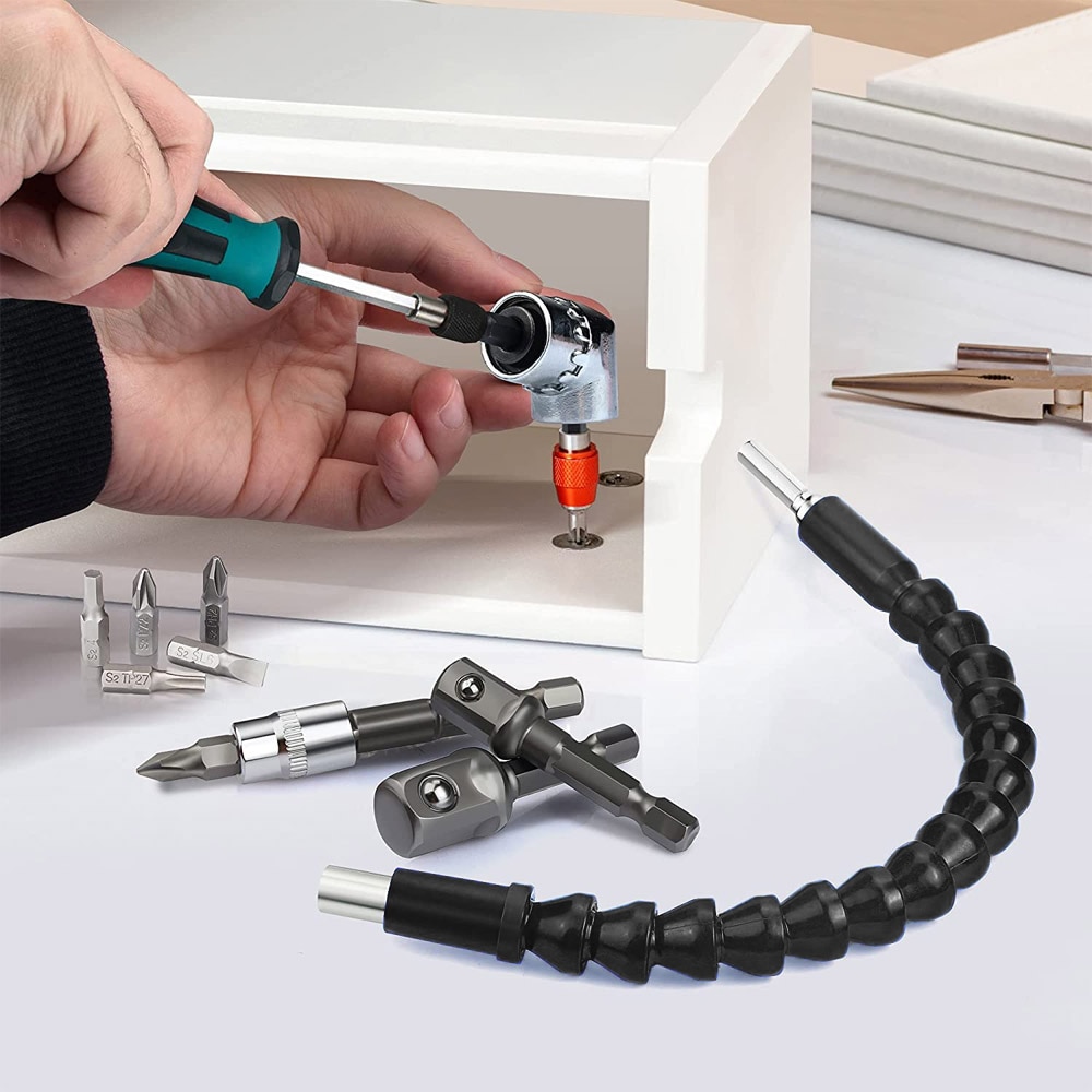 Flexible Shaft Extension Rod Drill Bit Holder Soft Drill Connection Adaptor Screwdriver Extension Shaft for Power Drill