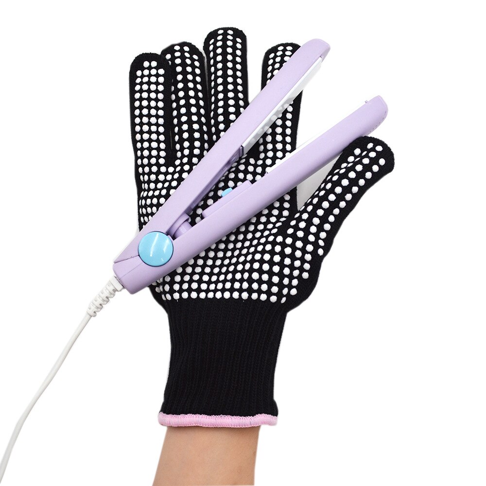 Gant isolant en Silicone, résistant à la chaleur, pour friser les cheveux, baguette et lisseur, fer plat, outil de coiffure pour friser les cheveux
