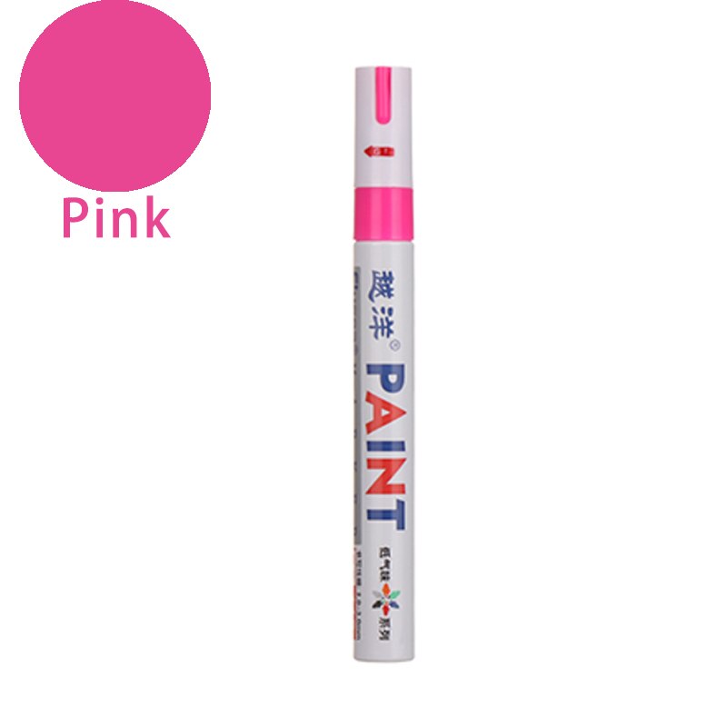 12 farben Autolack Kratzer Reparatur Stift Wasserdichte Farbe Stift Marker Stift Pinsel farbe Auto Reifen Lauffläche Pflege Permanent Farbe marker: LILA
