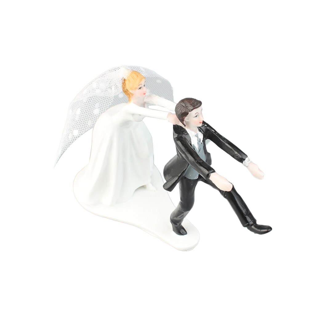 Reusable Romantic Black Groom Bride Marry Resin Figurine Wedding Cake Topper Wedding Decoration Baking Decor Tools: NO.20