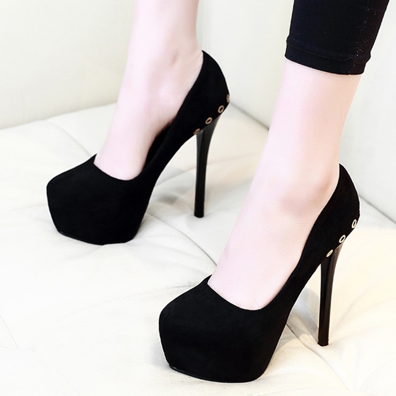 Super High Heel Pumps 14cm Waterproof Stiletto Nightclub Princess Shoes Heeled Shoes Women