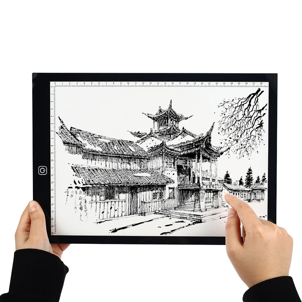 A4 dessin tablette Pad USB lumière LED traçage conseil Ultra-mince Portable électronique acrylique boîte traceur Animation esquisse