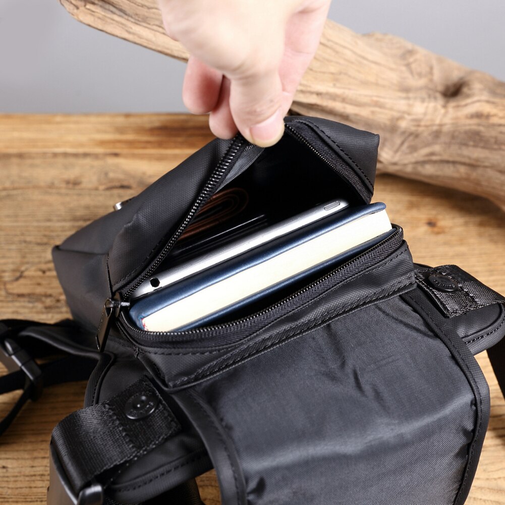 Bolsa de pierna de viaje para hombre, ligera, impermeable, para acampar al aire libre, hombro, cintura, pecho, diario