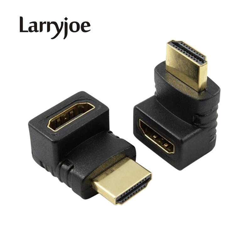 Larryjoe HDMI Male naar HDMI Female Kabel Adapter Converter Extender 90 Graden hoek voor 1080P HDTV HDMI Adapter