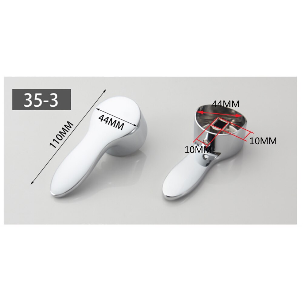 Kit poignée de robinet universel de remplacement poignée de levier en métal pour mitigeur robinet 25mm 35mm 40mm cartouche avec bouton et ensemble: 35-3