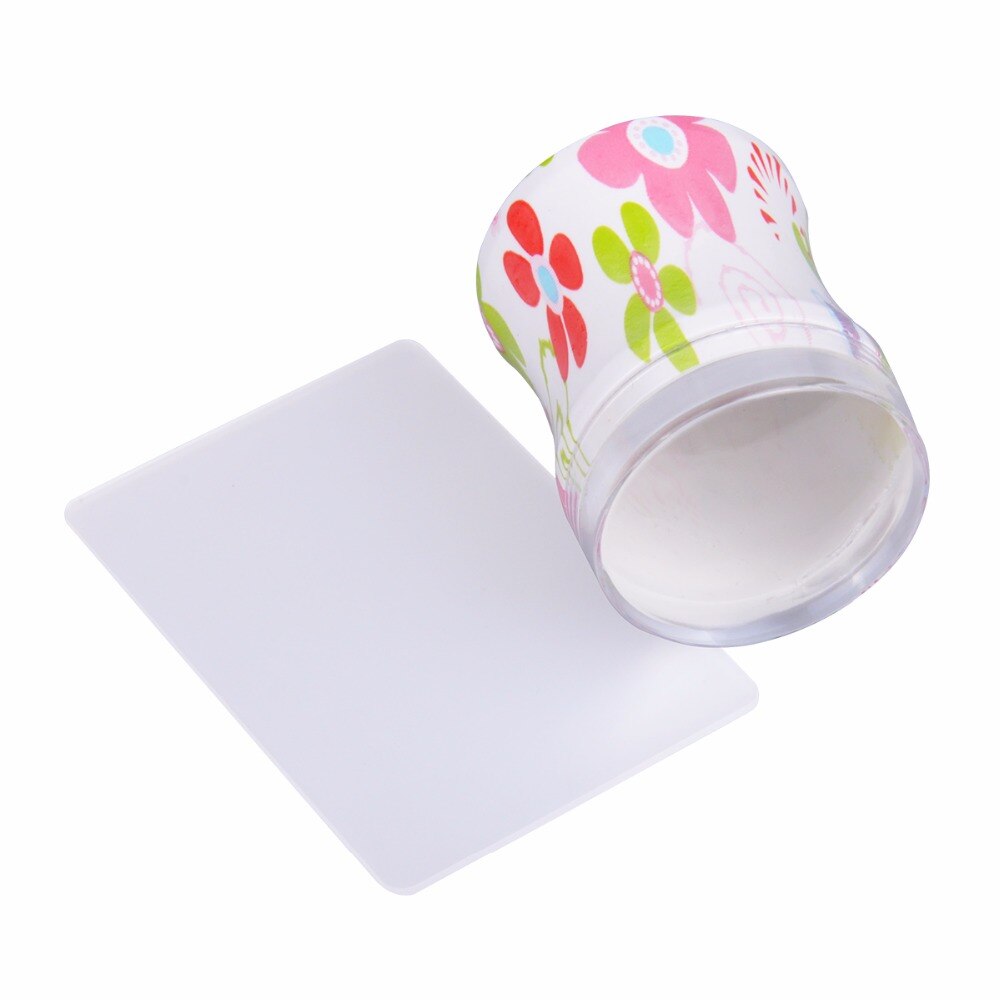 Buitee Clear Jelly Silicone Nail Stamper With Scrapet Nail Art Stamping Tool Set For DIY Nail Stamping Manicure Nail Decoration: Set 13