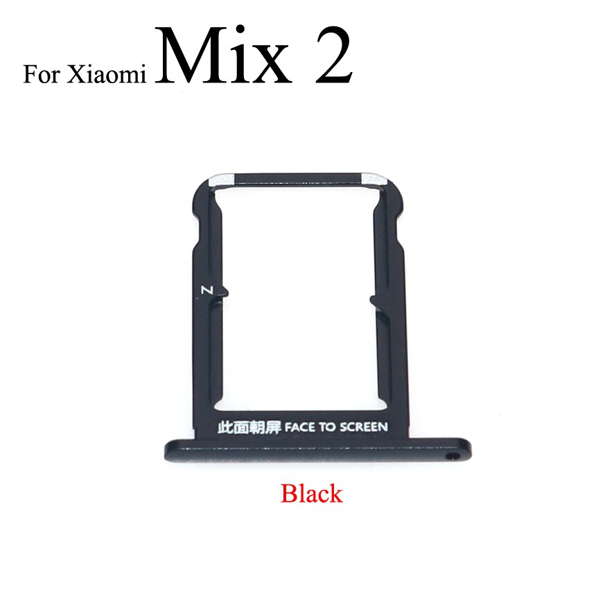 YuXi SIM Card Tray Socket Slot Holder Adapter Spare Parts For Xiaomi Mi Max 2 3 Mix 2S SIM & SIM / TF Card Tray Adapter: Mix 2 Black