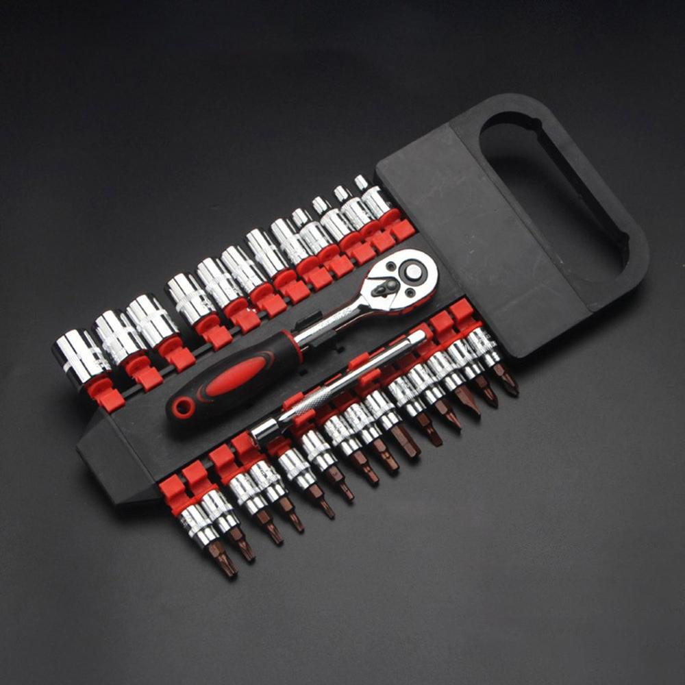 Socket Wrench Set Auto Repair Post Tool Combination 1/4 Small Fly Tag Fast Ratchet Bit Post Tool Combination