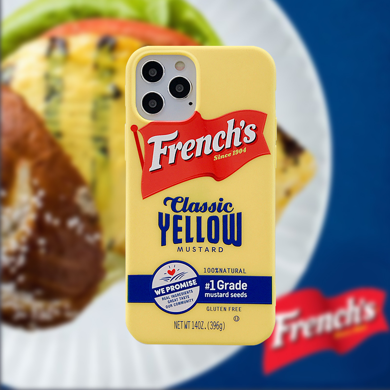 Cute Funny Heinz Tomato Ketchup mustard Protective Case For iphone 14 13 12 11 Pro Max XR 6 7 8 plus luxury cover cases