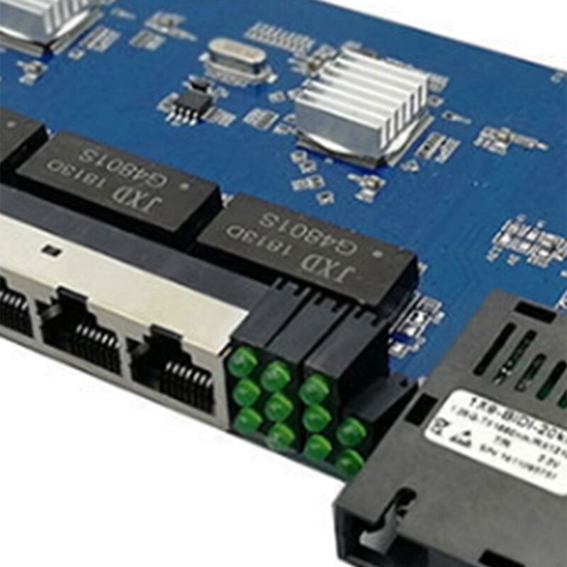 2G8E 8UTP RJ45 Gigabit Switch Ethernet Porta In Fibra SC Connettore 8X10/100/1000M PCBA Bordo di Fibra Ottica piatto convertitore