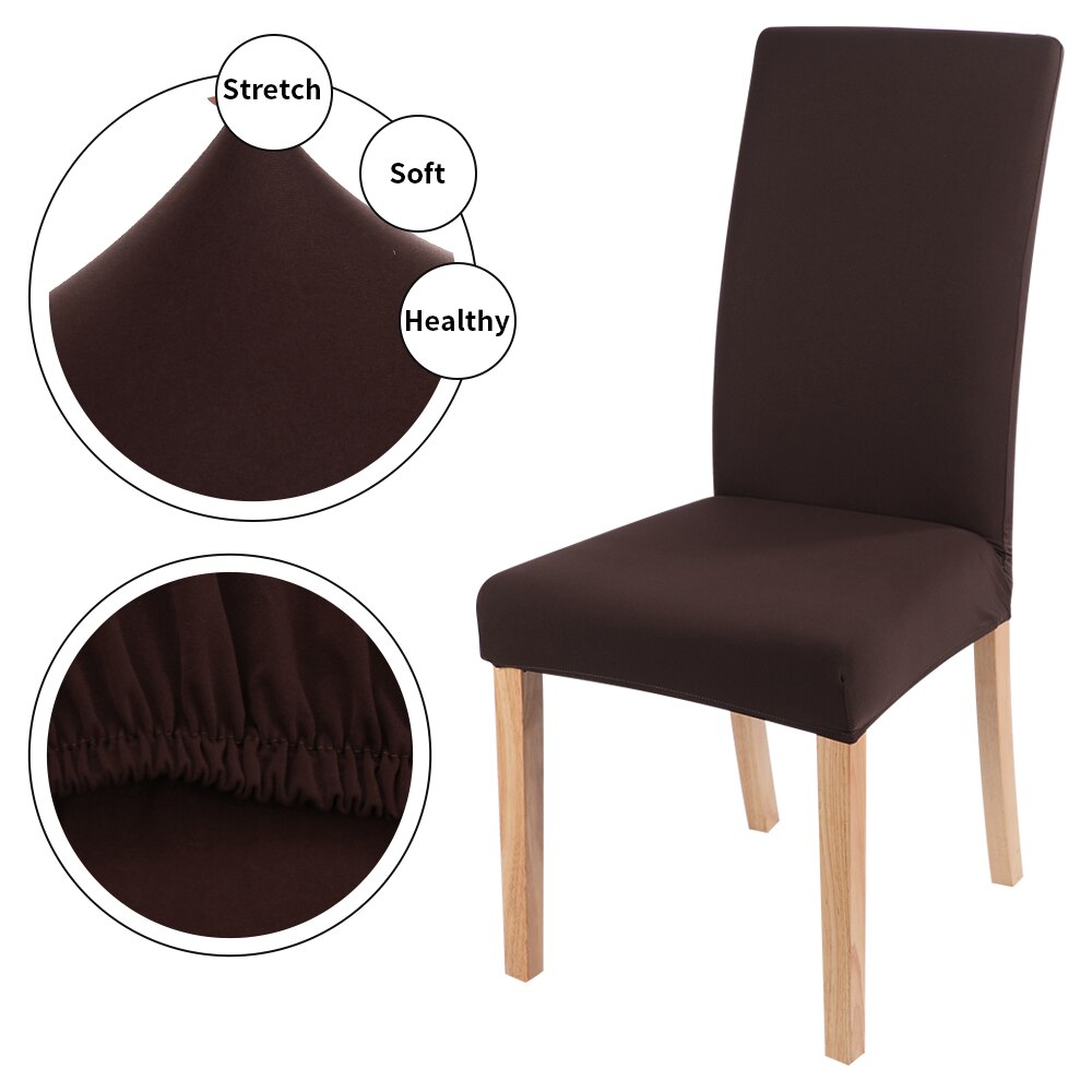 1 st ren färg pu läder tyg material vattentät matplats stol klädsel hotell bankett sätes klädsel stol skydd: B-kaffe