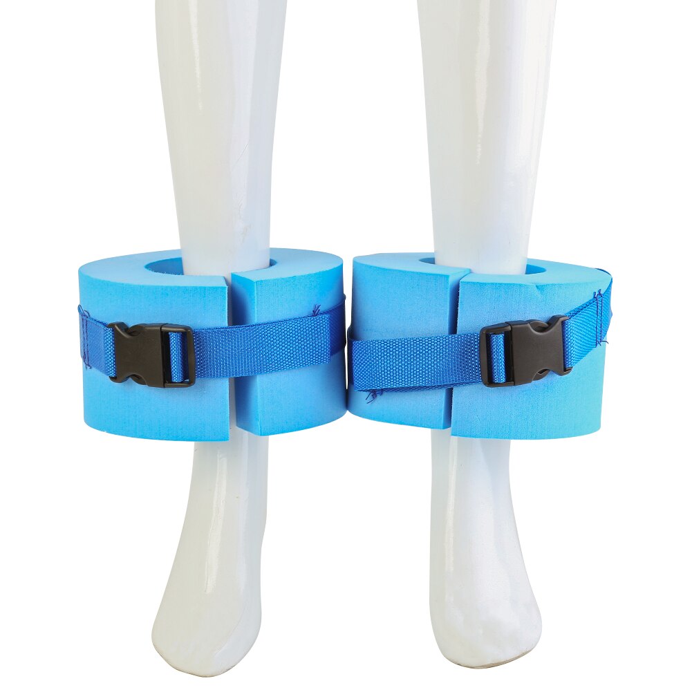 2pcs Foam Aquatic Cuffs Swimming Weights Legging Water Exercise Aerobics Float Ring Exercise Set Workout Ankles Arms Belts Blue