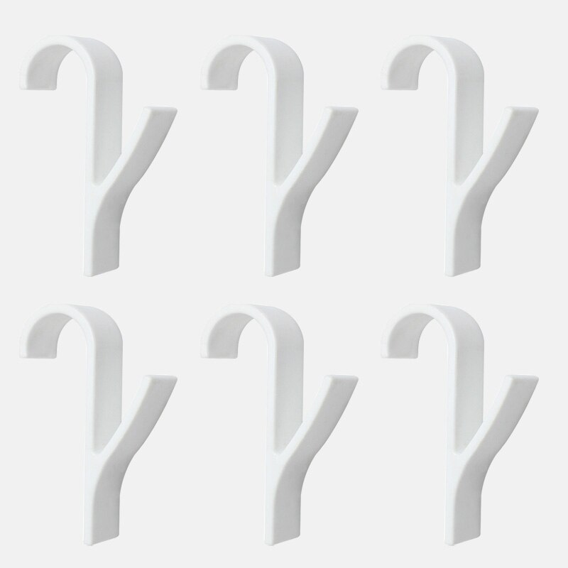 1/2/4/6pcs Hanger for Heated Towel Radiator Rail Clothes Hanger Bath Hook Holder Percha Plegable Scarf Hanger White: 6pcs