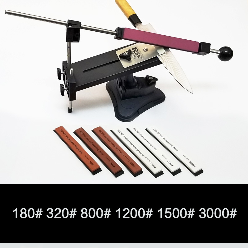 RUIXIN PRO 400 800 1200 knife sharpening system knife sharpener sharpening stones grinding coarse and fine: fixed and 6 stones-C