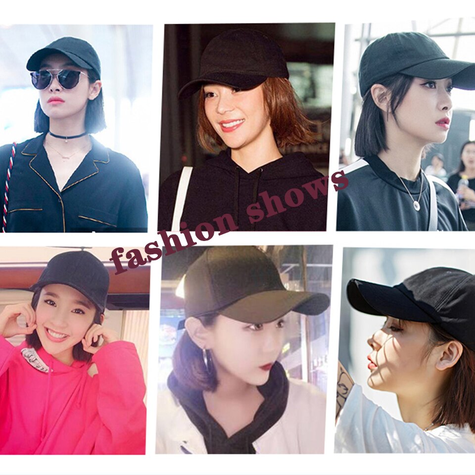 Houyan Korte Pruik Synthetische Mode Pruik Baseball Cap Hoed Steil Haar Baseball Hittebestendig Fiber Elf Cut Korte Pruik