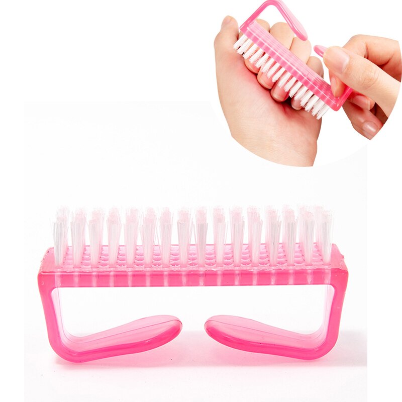 Neglerens børster fjerner støv akryl tegning malekost manikyr neglekunst tilbehør uv gel polering neglebørster: M509 rosa