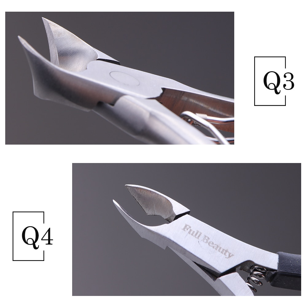Full skönhet skarp böjd paronychia remover nagelsax manikyr tår död hud tång trimning nagelklippare nipper chq 1-8