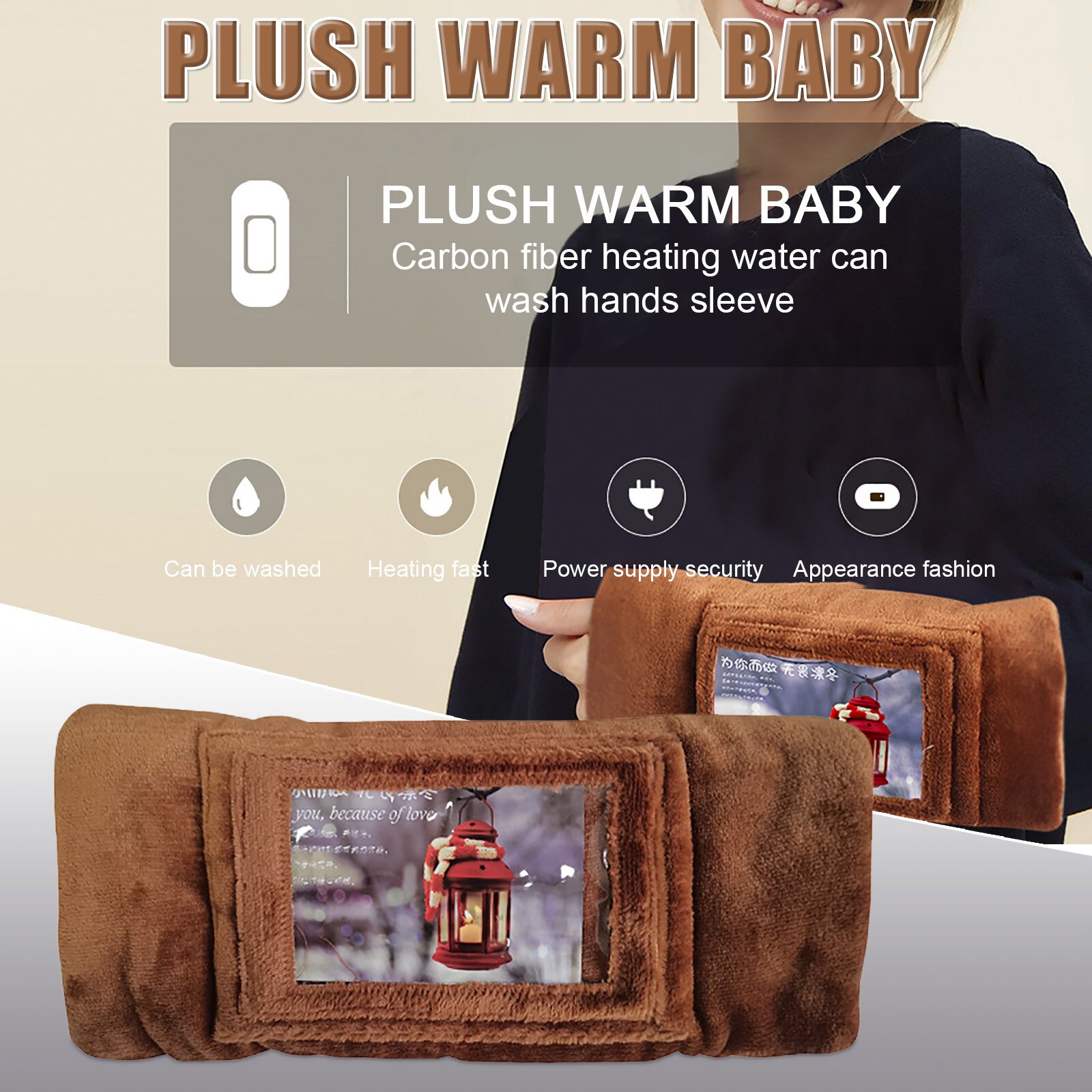 40 # koral polarny ciepło koce elektryczne żart ogrzewany przez gniazdo zasilania USB zmywalny elektryczny szal ciepły materiał aksamitna peleryna grzewcza: B