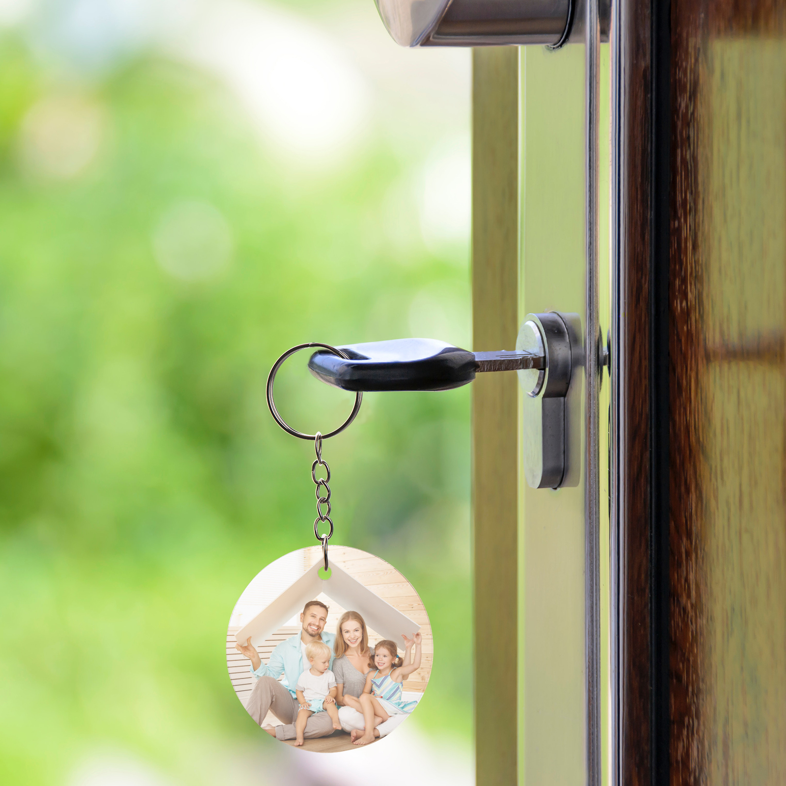 50PCS Acrylic Keychain Blanks Ornaments Keychains for Vinyl Transparent Circle Discs Bulk for DIY Projects and Crafts Painting