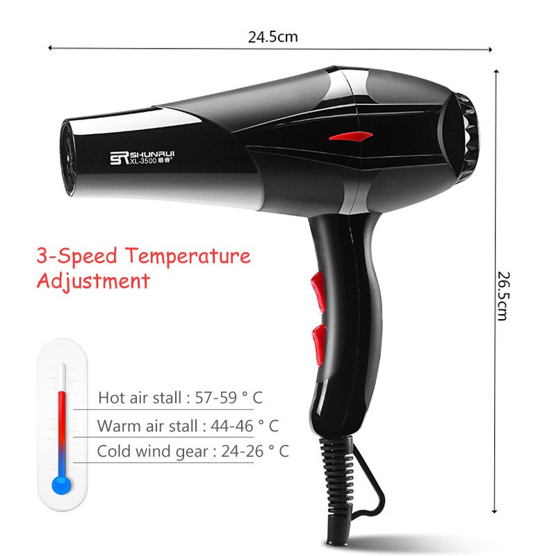 Strong Hair Dryer /Cold Wind Negative Ion Blow Dryer 100-240V Electric Hairdryer Hairstyling Tools 41D