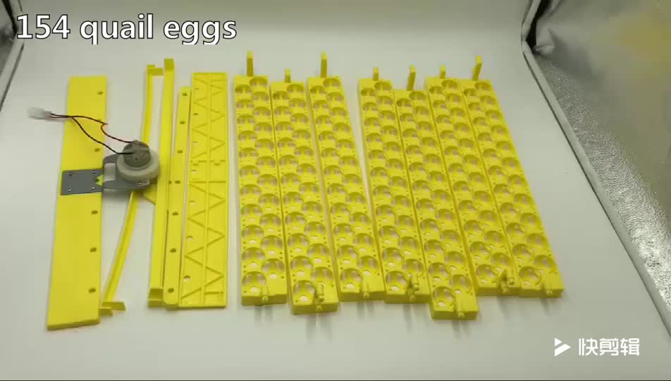 154 Eieren Lade Kwartel Papegaai Duif Kleine Vogel Uitkomen Automatische Turn Plastic Incubator Trays Met Draaien Motor: 12V motor