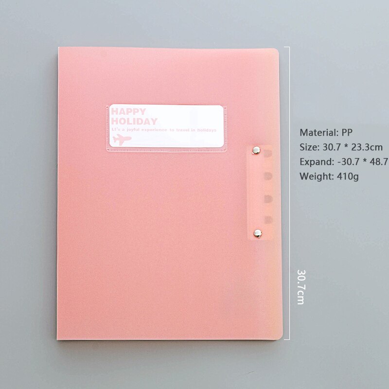 Carpeta A4 Carpeta de papel de prueba Almacenamiento de carpetas de datos bolsa organizador de archivos libro escuela Oficina suministros de documentos Carpeta de archivo: Pink