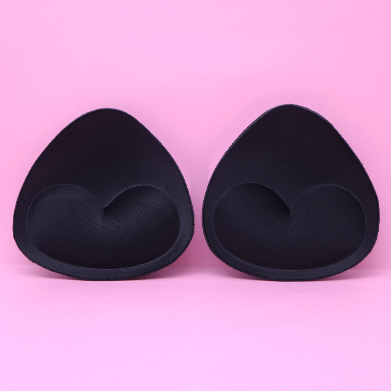 1 Paar Spons Push Up Bh Pads Set voor Vrouwen Onzichtbare Insert Badpak Bikini Borstversterkers Borst Cup Pads Accessoires: Black