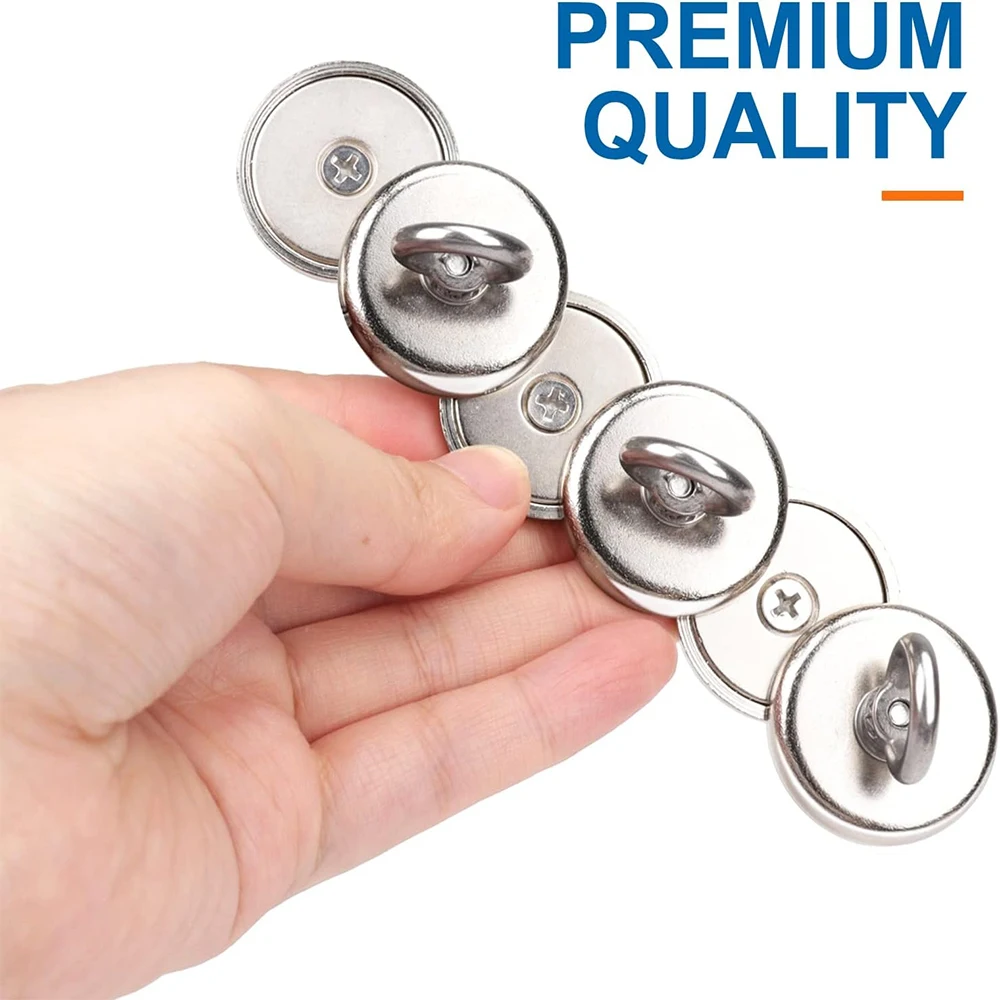 Super Strong Neodymium Magnets N52 Iman Ima Magnetic Fishing Magneat with Countersunk Hole Eyebolt for Salvage Fishing Magnet