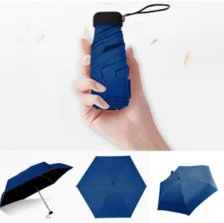 Ombrello da uomo portatile mini ombrelli tascabili prevenire l&#39;ombrello pieghevole a cinque pieghe da donna pieghevole antipioggia Uv: marina militare