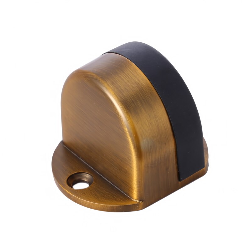 Rvs Deurstopper Non-Punch Sticker Waterdichte Deur Holder Verborgen Rubber Deurstopper Meubels Deur Hardware: brass