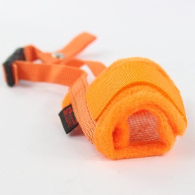 Mascarilla ajustable para mascotas, máscara para ladrar y morder, suave, para el cuidado de la boca, Anti-Parada de masticar, para perros pequeños y grandes: Naranja / S 12-15cm