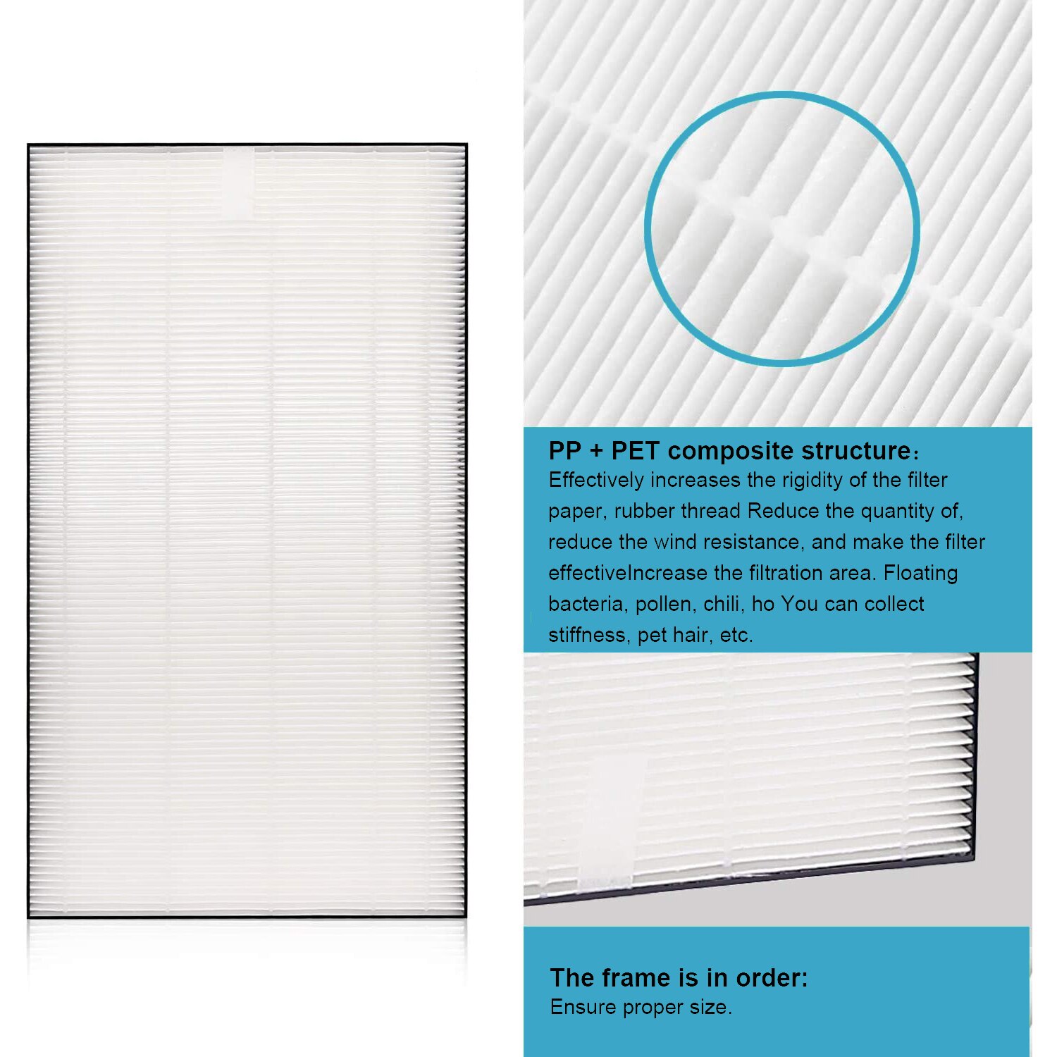 FZ-F50HFE FZ-F50DFE Replacement HEPA Carbon Filter for Sharp Air Purifier FP-G50E FP-GM50E FP-J40L FP-FM40L FP-F40E FP-JM40L
