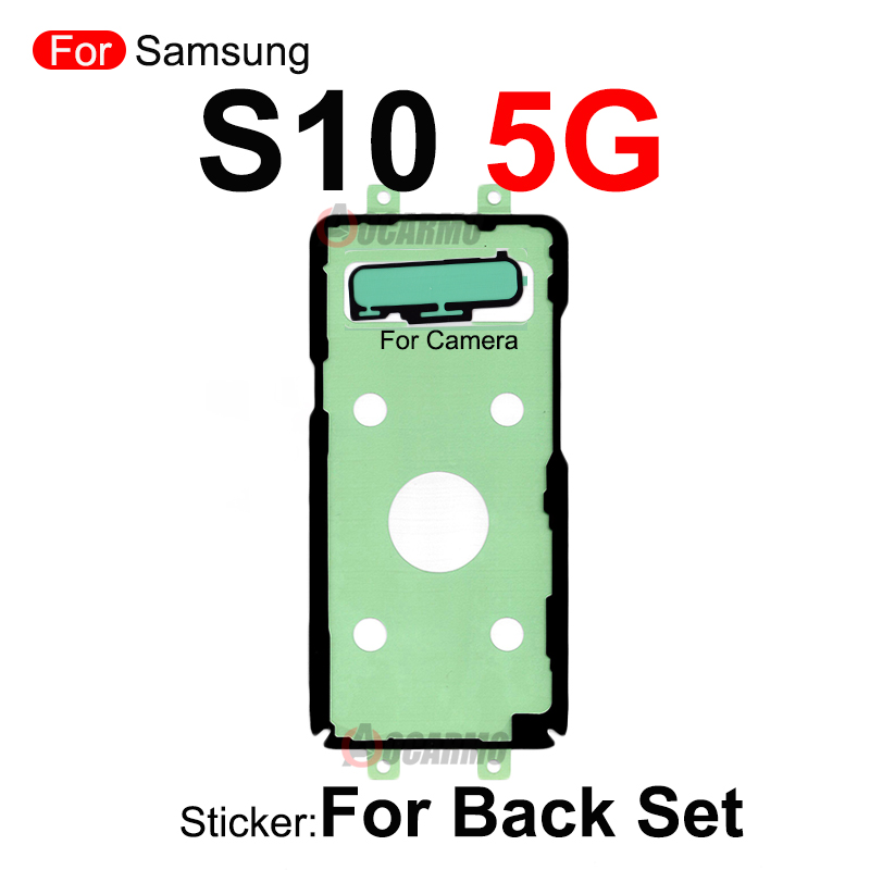 Pełny zestaw naklejek do Samsung Galaxy S10 Lite Plus S10+S10 5G S10E Przedni ekran LCD i tylna bateria Klej samoprzylepny Wymiana: Czerwony