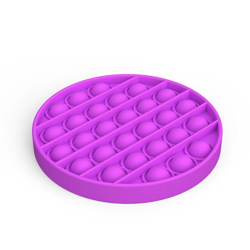 Pop It Fidget Push Bubble Sensory Toy Autism Special Need Stress Reliever Squeeze Sensory Figet Toys Relieve Stress Help Recover: Purple