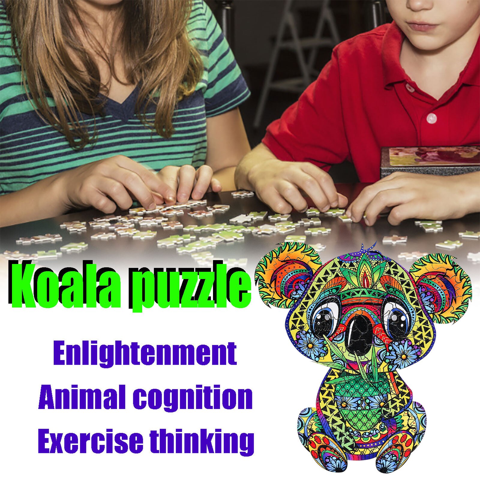 Houten Puzzel Puzzels Voor Kinderen Koala Dieren Puzzel Puzzels Volwassen Kinderen Houten Puzzel En Bois Animaux W *