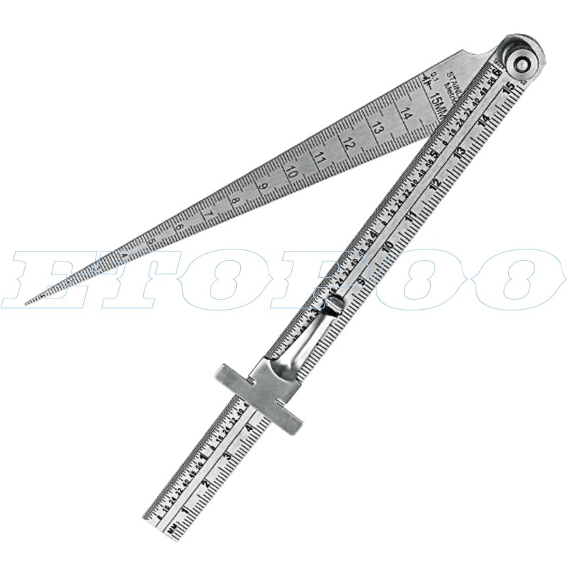 Welding Gauge Weld Inspection Gage Weld Seam Bead/Fillet/Crown Test Ulnar Ruler Degree Angle Measure tool HI-LO PipeFeeler Gauge: Feeler Gauge