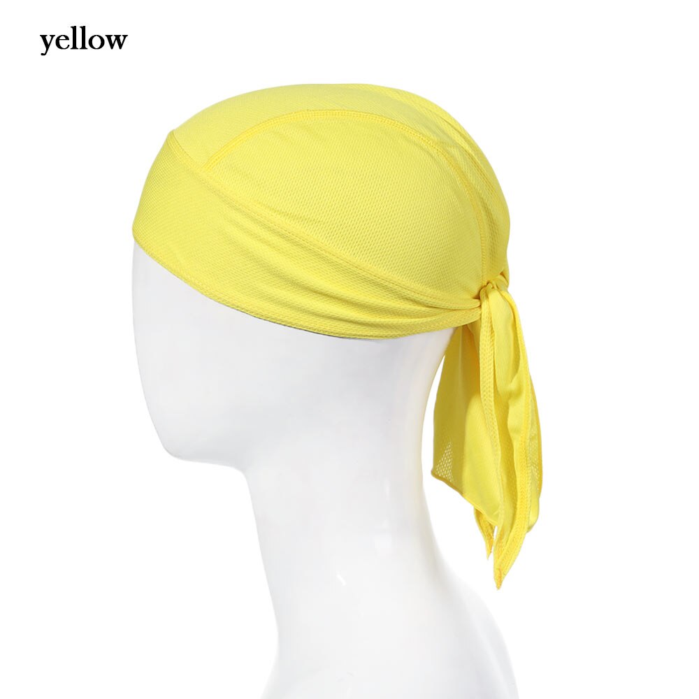 Bandana unisexe pour cyclisme en plein air, 1 pièce, casquette de Pirate respirante à séchage rapide, doublure de casque, refroidissement de vélo, couvre-chef de Sport: yellow