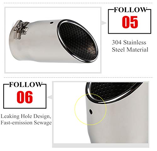 for Jeep Wrangler JL Tail Exhaust Pipe Rear Throat Stainless Steel Chrome Car Exterior Accessories Stylings