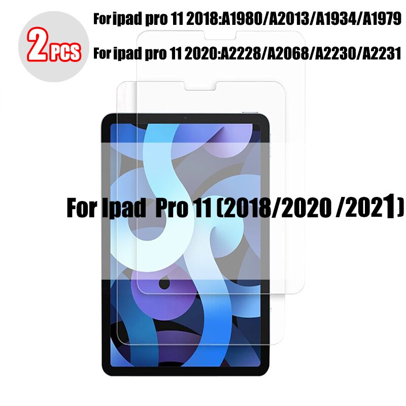 2 sztuk Pet Film dla Ipad Pro 11 12.9 9 10.2 10.5 Air 4 3 2 ochraniacz ekranu tabletu dla Ipad Mini 6 5 4 3 1 2020 2021 nie szkło: For ipad Pro 11