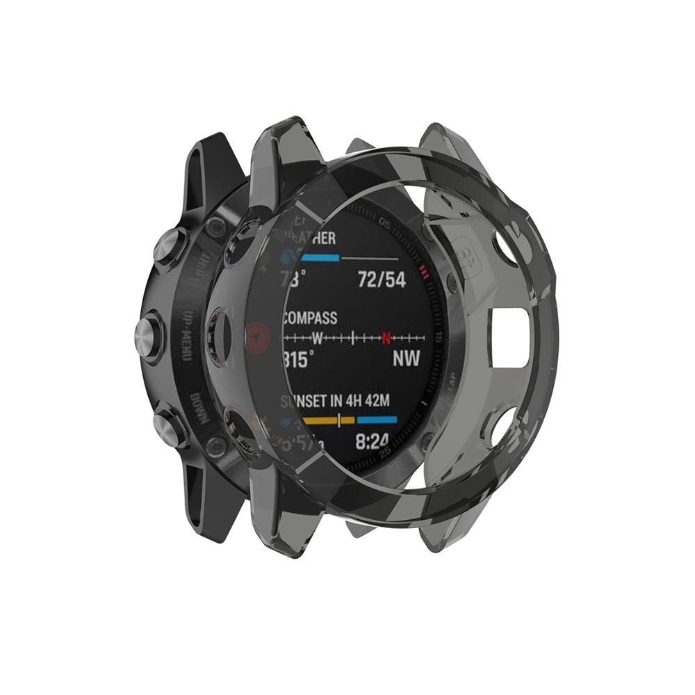 Protection Frame Shell For Garmin Fenix 6 6S 6X Case Replacement TPU Cover for Fenix 6 6s 6x pro smart watch accessories Shell: Black / For Fenix 6s 6s Pro
