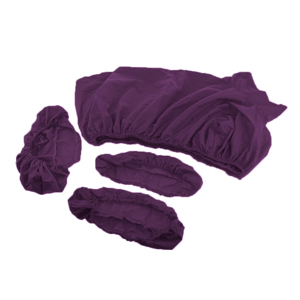 Juego de 3 fundas para mesa de masaje lavables, incluye sábanas planas y ajustadas con cubierta de cuna facial y funda de almohadilla de mano, 185cm: Purple