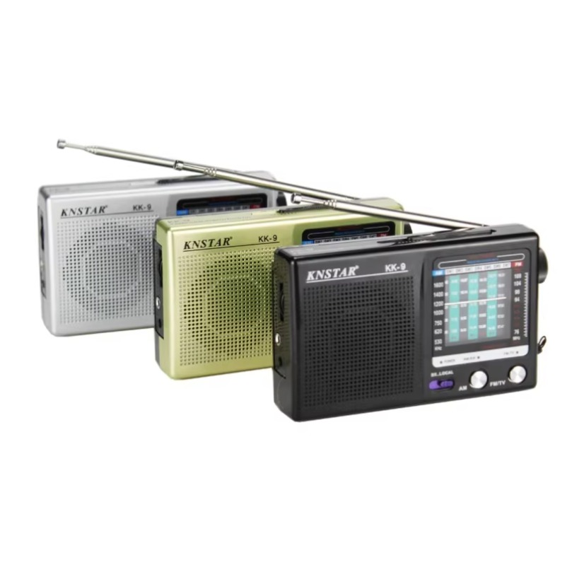 Digitales Radio, integrierter Lautsprecher, tragbares Mini-Radio SW/AM/FM, batteriebetriebene Teleskopantenne für den Notfall im Innen- und Außenbereich