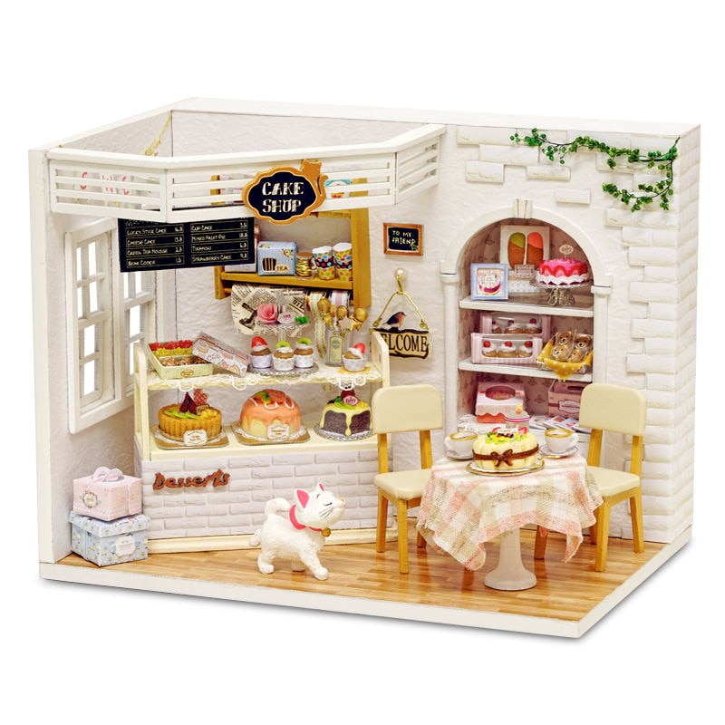 Cutebee DIY Holz Puppenhaus Miniatur Puppenhaus Miniatur Bausatz mit Möbel, Spielzeug Geburtstag für freundlicher: H14A