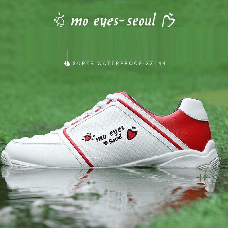 Pgm dam golfskor mjukt läder vattentäta skor dam spikes anti-halk bra grepp resistenta golfskor sneakers  eu35-40