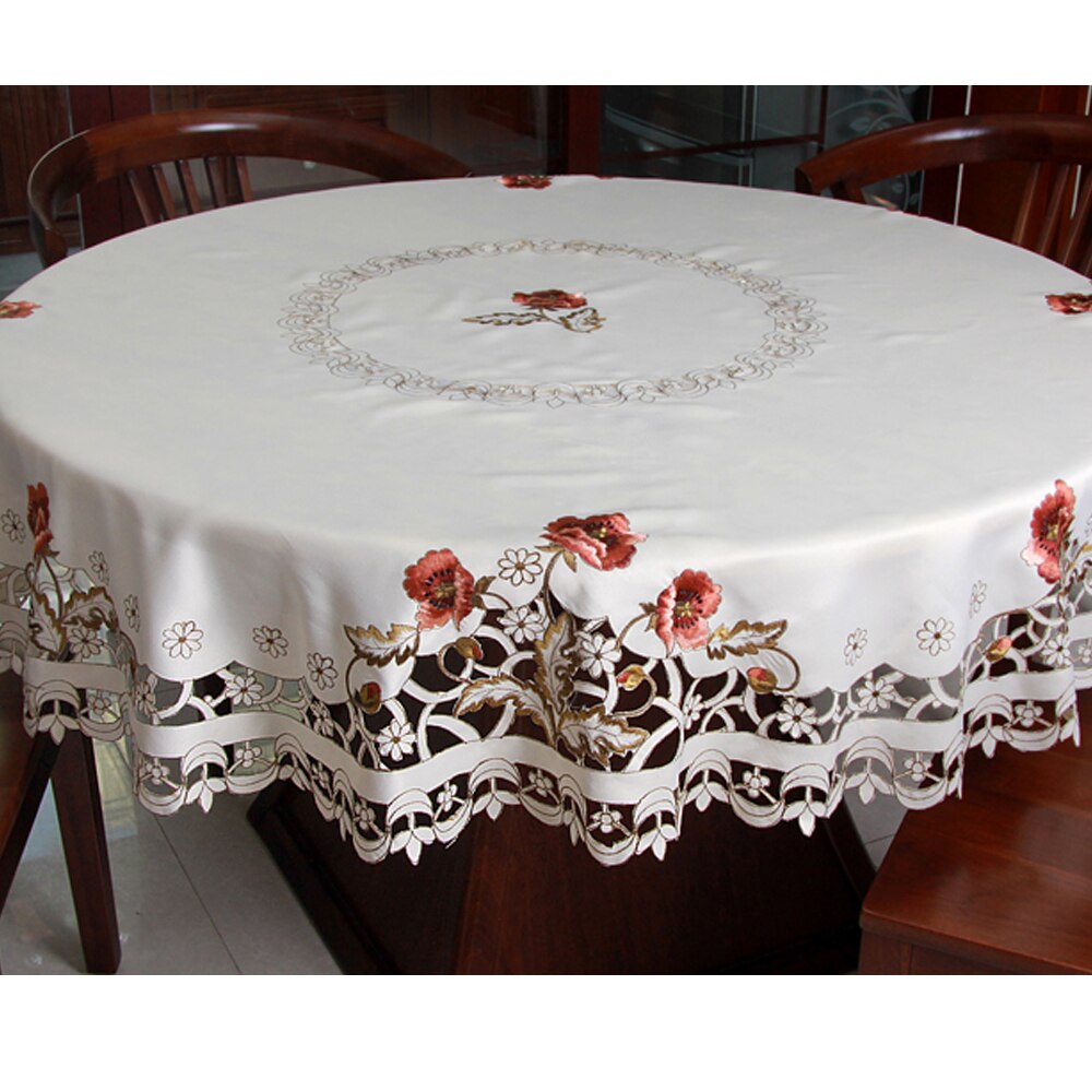 Yazi Pastorale Floaral Ronde Tafelkleed Huishoudelijke Tafel Cover Home Decor Tafelkleed