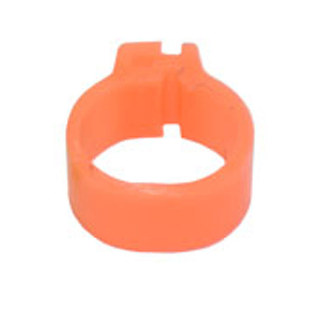 100 Stücke 10mm VöGel Taube Fußringe Kleine GeflüGel FußRing 10 Farben Kunststoff Taube Clip Wachtel Taube FußRing Haustier Vogel Liefert: Orange