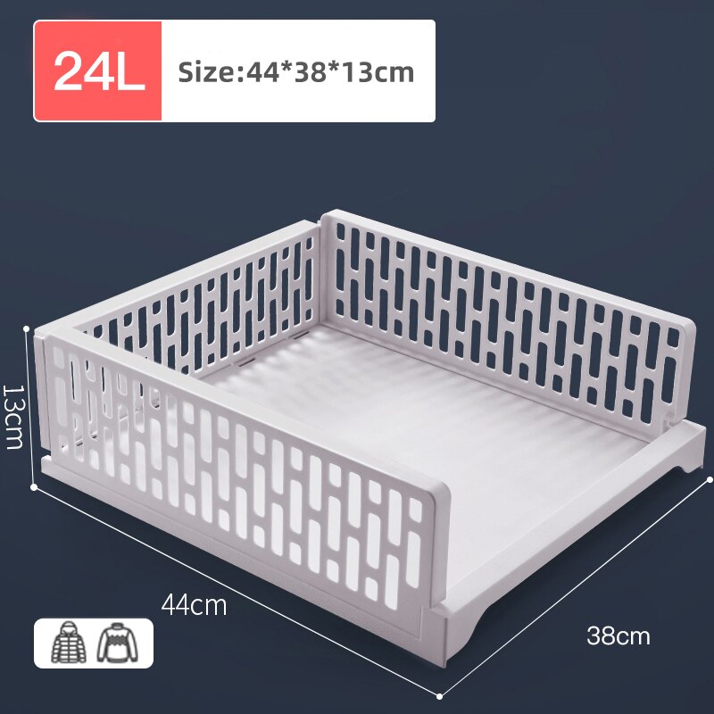 Joybos Wardrobe Storage Cabinet Organizer Drawer Storage Box Layered Partitions Finishing Shelf Dormitory Rack Storage 1pc: 24L-44x38x13cm