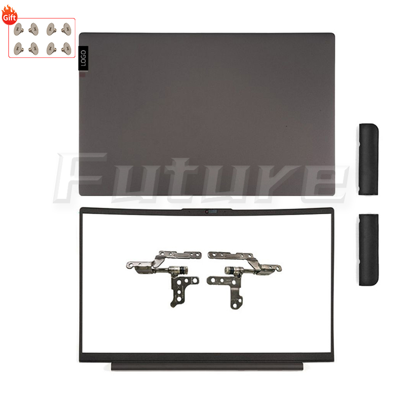 Case Voor Lenovo Ideapad 5 15IIL05 15ARE05 15ITL05 15ALC05 LCD Back Cover Voorkant Scharnieren Achterdeksel Top Back Case: Donkergrijs