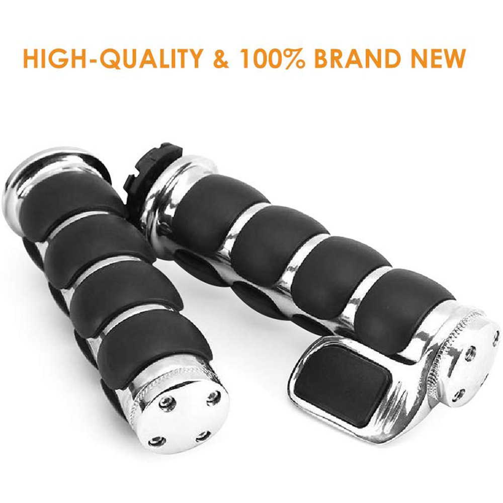 22Mm/25Mm Handvat Motorfiets Custom Chrome Aluminium Hand Grips Chopper Cruiser Stuur Grip