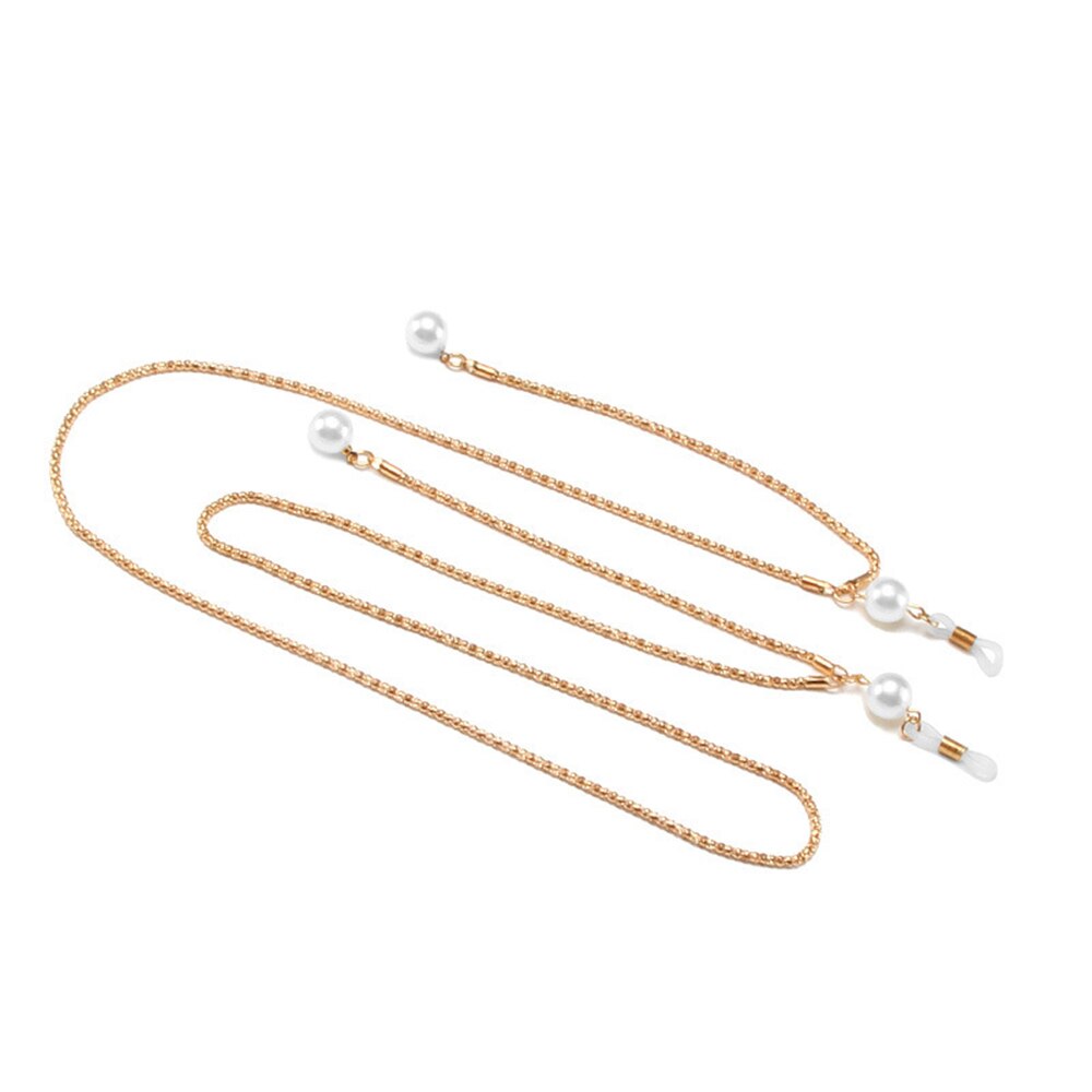 1 szt. Łańcuszek robić okularów 70cm łańcuszek robić okularów przeciwsłonecznych perły dżetów sznurek robić okularów uchwyt smycz naszyjnik okulary zroszony smycz na szyje liny